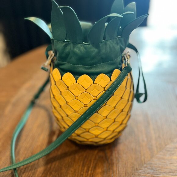 Kate Space Pineapple Crossbody Leather Purse - Picture 2 of 7